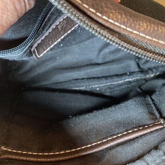 Etienne Aigner Black and Brown Leather and Canvas Bag - Picture 5 of 7